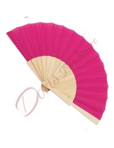 Fan structure in wood and FUCHSIA fabric