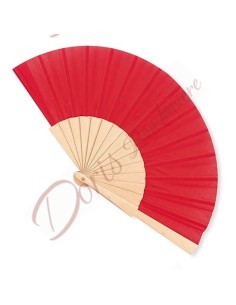 Fan structure in wood and RED fabric