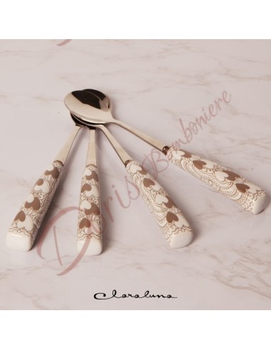 Useful wedding favours set of 4 spoons with box Claraluna 2023