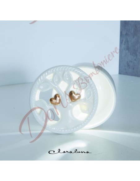 Clararaluna 2023 hearts wedding favors with white ceramic led light. Clararaluna 2023 hearts wedding favors with white ceramic led light.