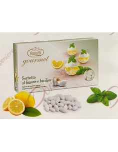 Confetti Buratti New Gourmet gezuckerte Mandeln Zitronensorbet und Basilikum 1 kg weiß