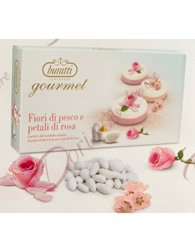 Confetti Buratti new gourmet sugared almonds peach blossom and rose petals 1 kg