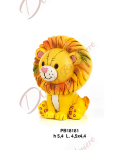 Faveur de lion Lion plein d'esprit en résine 5,4 cm pour baptême de garçon ou fille avec animaux de la jungle