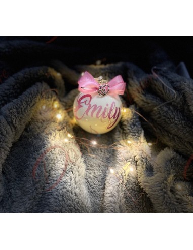 Boule de Noël personnalisée boule de Noël sapin décoration en VERRE couleur au choix diamètre 8 cm