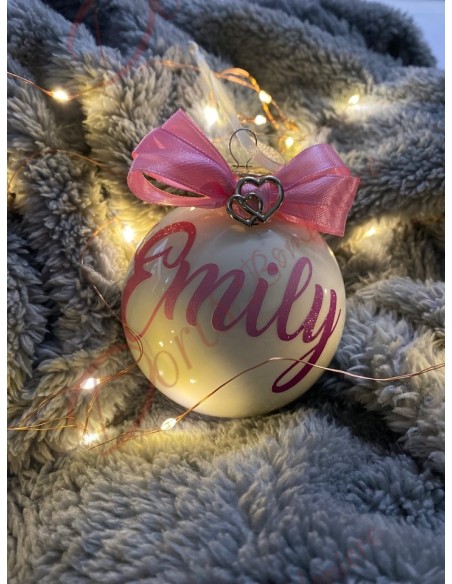 Boule de Noël personnalisée boule de Noël sapin décoration en VERRE couleur au choix diamètre 8 cm Boule de Noël personnalisée boule de Noël sapin décoration en VERRE couleur au choix diamètre 8 cm