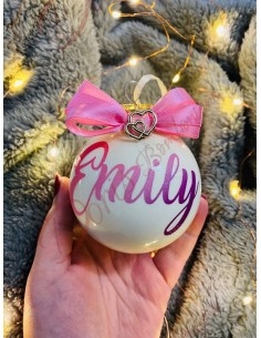 Personalized Christmas ball Christmas ball Christmas tree decoration in GLASS color of your choice diameter 8 cm