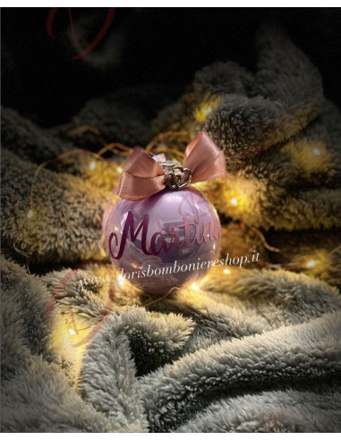 Boule de Noël personnalisée boule de Noël sapin décoration en VERRE couleur au choix diamètre 8 cm