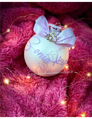 Boule de Noël personnalisée boule de Noël sapin décoration en VERRE couleur au choix diamètre 8 cm