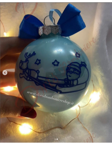 Boule de Noël personnalisée boule de Noël sapin décoration en VERRE couleur au choix diamètre 8 cm