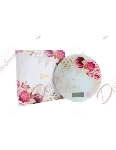 Useful wedding favors glass scale with cherry noble flowers New collection The stars 202