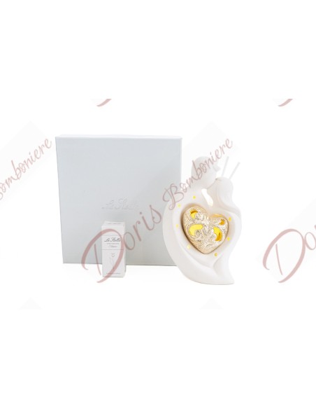 Bomboniere nozze le stelle naples collezione 2023 Coppia profumatore con luce a led bianco e oro in porcellana Bomboniere nozze le stelle naples collezione 2023 Coppia profumatore con luce a led bianco e oro in porcellana