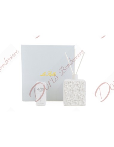 Günstiges und nützliches Gefälligkeiten weißes Parfüm mit Herzen inklusive Geschenkbox 55321