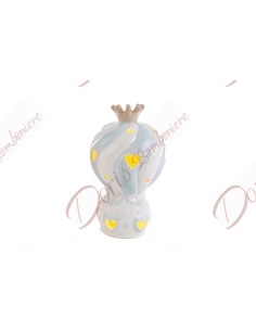 Bomboniere in porcellana mongolfiera con led in ceramica Nuova collezione 55183 cm 9x14 cm