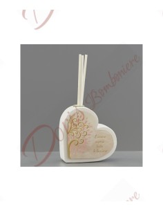 Bomboniera made in italy artigianale utile profumatore cuore con albero della vita nuova collezione