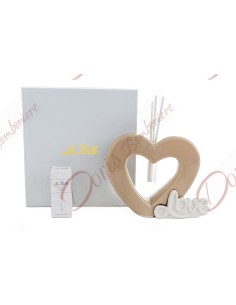 Hochzeitsgeschenke Love Heart Parfümeur aus zweifarbigem Porzellan 12x4x12 cm 55254