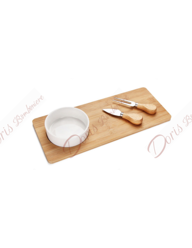 Useful Wedding Favors Chopping Board With Cheese Set 36X15X4,3 cm