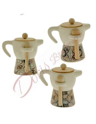 Useful kitchen favors mocha coffee pot sugar bowl with teaspoon mod pompei 3 ass cm 10