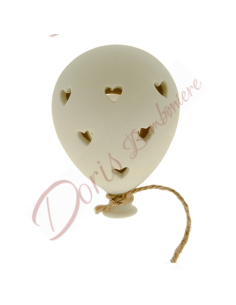 Bomboniere battesimo bimbo o bimba economica  e originale bolla palloncino in ceramica a led cm 9 2
