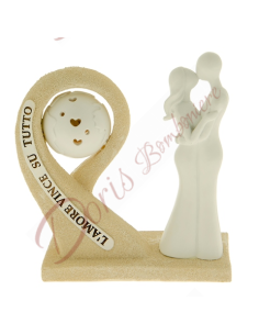 Wedding favors romantic and original couple model ring with led light sphere 14x15 cm novelty