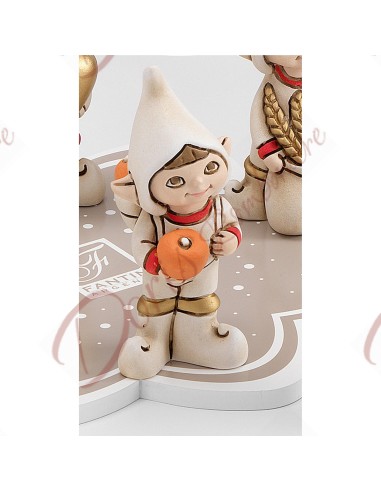 Fata mela in ceramica colorata h 9,3
