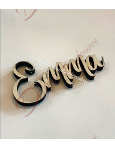 Tag applicazione personalizzata bomboniera segnaposto nome in legno cm 4.5/5 2