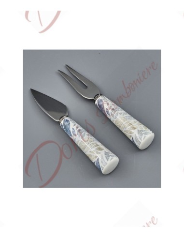 Useful kitchen wedding favors set 2 jungle cheese knives with ceramic handle