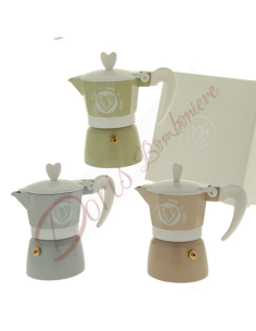 Favor cafetière moka avec phrase couleurs assorties pour 2 tasses de café faveur cuisine utile h 12