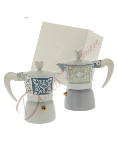 Useful favors kitchen for wedding moka coffee pot mosaic assorted models height 12 cm with box