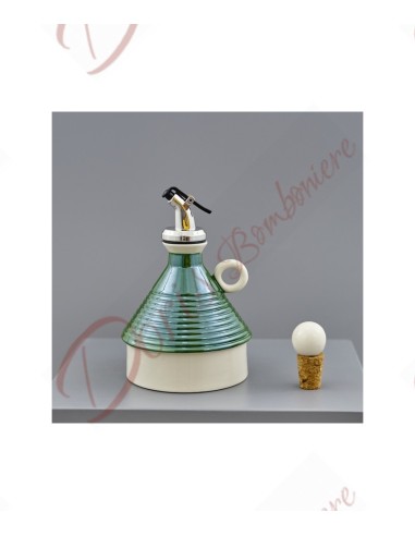 Utile faveur de mariage huilier trullo en porcelaine verte Alberobello Italie Pouilles