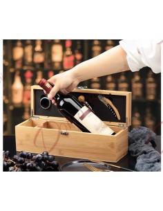 Bomboniere vino cofanetto con o senza bottiglia con accessori utensili vineria 4 pz 2