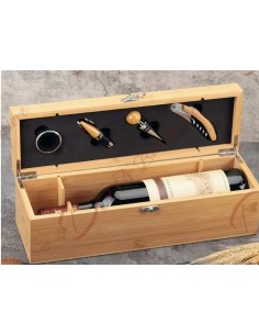 Weinbevorzugungsbox mit oder ohne Flasche mit Weingutzubehör 4-tlg