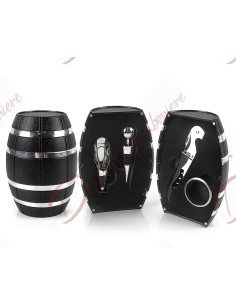 Wine theme favors new collection small wine barrel with 4 wine-making tools accessories inside