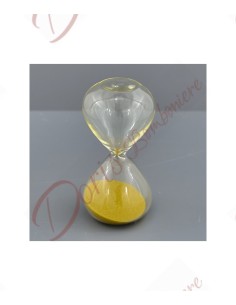 Hourglass powder dove yellow favors in glass cm 8 time duration 30 seconds
