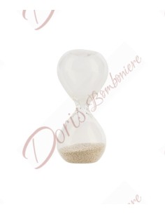Silver sand hourglass favors for silver wedding anniversary 25 years or marriage cm 13 duration 1 minute