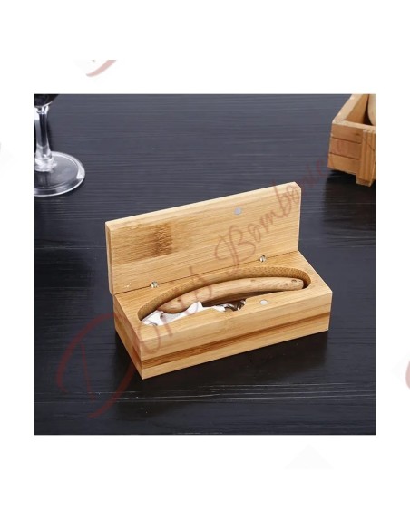 Ouvre-bouteille de vin de faveurs de mariage original avec boîte en bois de bambou Ouvre-bouteille de vin de faveurs de mariage original avec boîte en bois de bambou