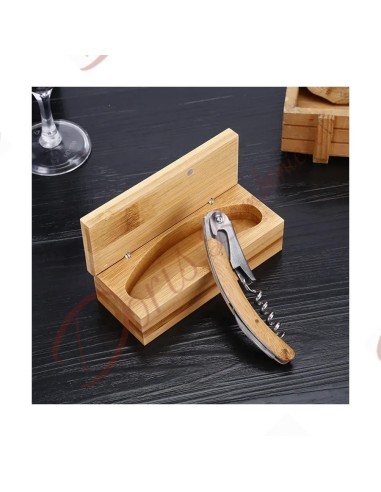 Ouvre-bouteille de vin de faveurs de mariage original avec boîte en bois de bambou