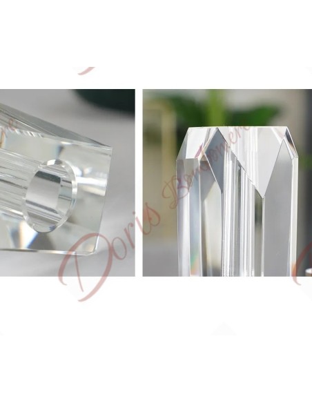 Wedding anniversary crystal vase favors with elegant and modern lines Wedding anniversary crystal vase favors with elegant and modern lines