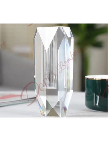 Bomboniere vaso in cristallo matrimonio anniversario di nozze dalle linee eleganti e moderne