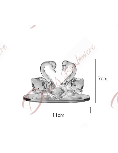 Bomboniere matrimonio elegante e raffinata coppia cigni realizzate in cristallo Bomboniere matrimonio elegante e raffinata coppia cigni realizzate in cristallo