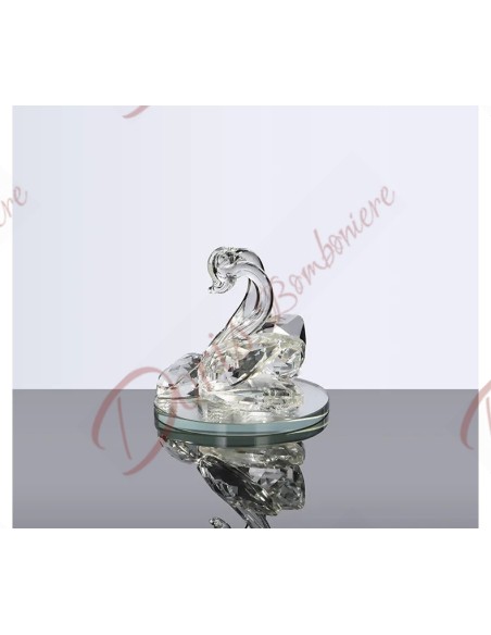 Bomboniere matrimonio elegante e raffinata coppia cigni realizzate in cristallo Bomboniere matrimonio elegante e raffinata coppia cigni realizzate in cristallo