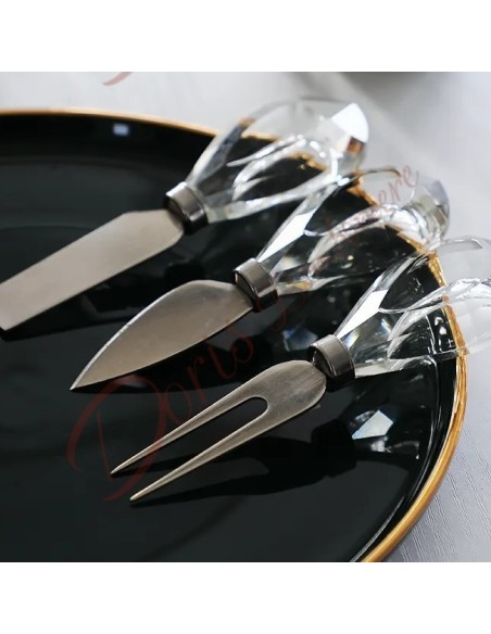 Useful and original crystal wedding favors set of 3-piece cheese knives Useful and original crystal wedding favors set of 3-piece cheese knives