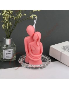 Candles favors for wedding or wedding anniversary stylized couple embrace 11.5 cm 2