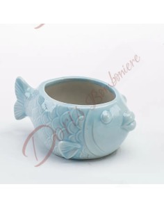 Sea theme wedding favors light blue ceramic multipurpose fish