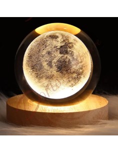 Bomboniere luna lampada a led affascinante sfera in vetro tema astronomia ideale per matrimonio e cerimonie 6 CM