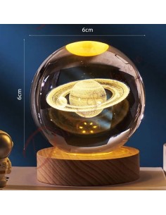 Favors astronomy plant saturn charming led lamp for wedding or baptism communion