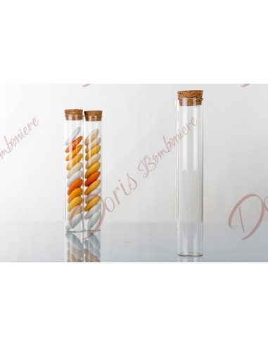Favors test tubes glass cruets favor confetti holder in glass cork stopper h 15 x2.5 cm