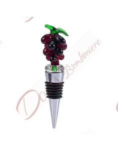 Wine grapes theme favors useful stopper wedding  purple Murano