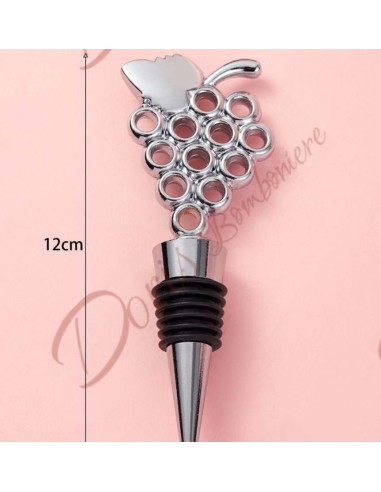 Bomboniere tappo bottiglia con uva matrimonio nozze a tema uva vino utile ed originale