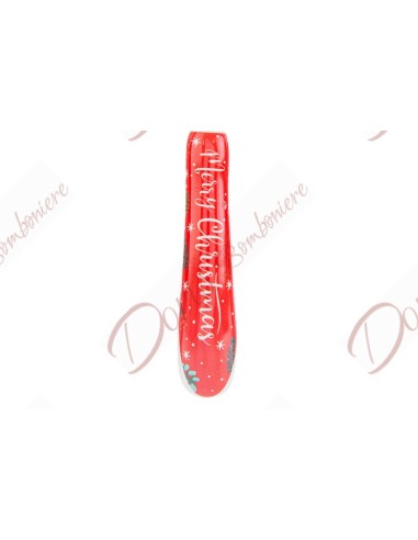 Bomboniere matrimonio gadget natale natalizio set 6 forchettine con manico ceramica e matallo cm 15