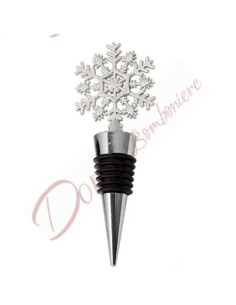 Metal Snowflake Christmas Winter Wedding Bottle Stopper Favors